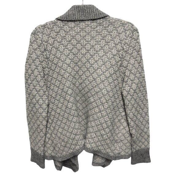 Loft Chunky Thick Knit Fuzzy Plush Sweater Cardigan Jacket Drapey Open Front - Picture 5 of 9